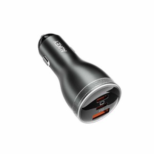 AUKEY　カーチャージャー Rapide Mix 65W QC/PD対応 ［USB-A 1ポート/USB-C 2ポート］ ダークグレイ　CC-Y24-GY