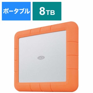 エレコム　ELECOM　LaCie ラシー 外付け HDD USB-C接続 Rugged RAID Shuttle 8TB ポータブル型　STHT8000800