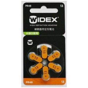 ワイデックス　補聴器用電池 空気亜鉛電池/無水銀タイプ [6本 /PR48(13)]　WIDEX_PR48(13)