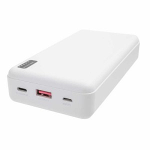グリーンハウス　PD対応モバイルバッテリー 20000mA ホワイト ［USB Power Delivery対応 /2ポート /充電タイプ］　GH-BTPC200C-WH