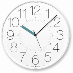タカタレムノス　壁掛け時計 カラ ホワイト（ブルー針）　AWA21-01WH-B