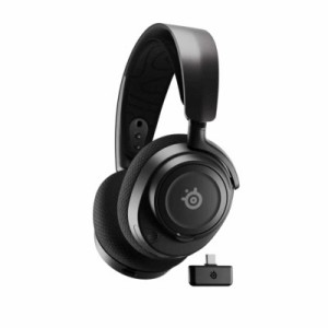 STEELSERIES　ゲーミング ヘッドセット Arctis Nova 7 ブラック ワイヤレス USB-C+USB-A +有線 両耳 ヘッドバンドタイプ　61553J