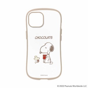 HAMEE　[iPhone 14専用]PEANUTS/ピーナッツ iFace First Class Cafeケース iFace スヌーピー/チョコレート　IP14IFACECAFEPSN