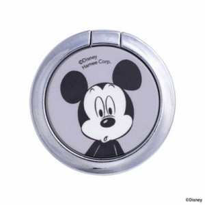 HAMEE　ディズニーキャラクター iFace Finger Ring Holder フラットタイプ iFace ミッキーマウス/フェイス/グレー　41-965894