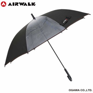 小川　キッズ 長傘 AIRWALK ブラック 雨傘 子供用 58cm　AW10858ABK