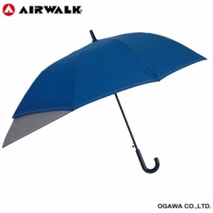 小川　キッズ トランスフォーム 長傘 AIRWALK ネイビー 雨傘 子供用 55cm　AW110TF55NV