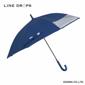 小川　キッズ 長傘 LINEDROPS ［晴雨兼用傘 /子供用 /50cm］ ネイビー　LDKPS50TNV