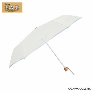 小川　折りたたみ傘 ジョークール ピーナッツ オフホワイト 晴雨兼用傘 レディース 50cm　23SNPA1M