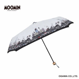 小川　折りたたみ傘 ムーミン 花畑 ムーミン 雨傘 レディース 55cm　OPMO32M