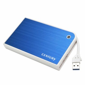 センチュリー　USB3.0対応 SATA2.5HDD SSD用HDDケース MOBILE BOX　CMB25U3BL6G (ブルｰ&ホワイト)