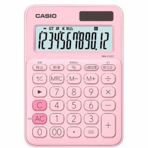 カシオ　CASIO　カラフル電卓(12桁)　MW-C20C-PK-N ペールピンク