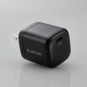 エレコム　ELECOM　ノートPC向けACアダプター／USB充電器／USB Power Delivery認証／45W／Type-C1ポート／スイングプラグ／ブラック 　AC