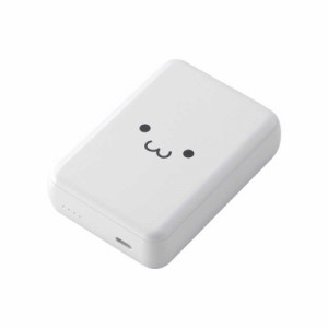 エレコム　ELECOM　モバイルバッテリー 10000mAh 大容量 軽量 小型 15W 入出力( USB Type-C ×1) PSE適合 (ホワイト×ブラック)　DE-C49-