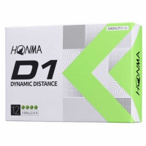 本間ゴルフ　ゴルフボール HONMA D1ボール《1ダース(12球)/》 グリーン　BT2201_GR