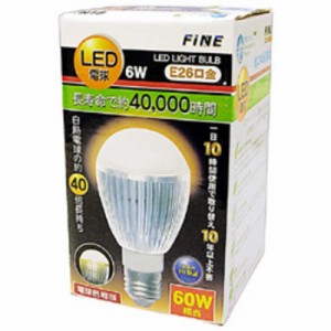 FINE　LED電球 ホワイト [E26 /電球色 /1個 /60W相当 /一般電球形]　FLED60L