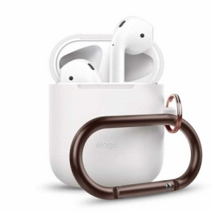 ELAGO　カラビナ付きAirPods用ケース HANGCASE for AirPods　EL_APDCSSCHD_WH