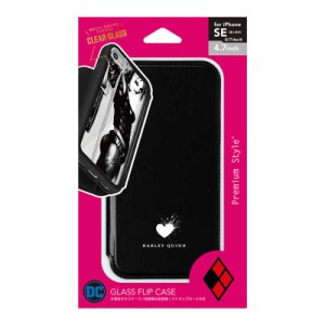 PGA　iPhone SE/8/7/6s/6用 ガラスフリップケース ハーレイ・クイン Premium Style　PG-WGF20M05HLQ