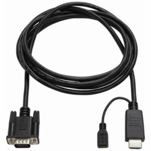 アイネックス　映像変換ケーブル micro USBメス給電 ブラック [HDMI⇔VGA /2m]　AMC-HDVGA20