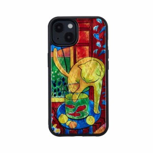 ROA　iPhone 13 2眼 天然貝ケース 魚と猫 ikins　I21052I13