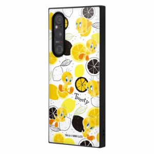 INGREM　Xperia 1 V 『ルーニー・テューンズ』耐衝撃ハイブリッドケース トゥイーティー 総柄　IQ-WXP1M5K3TB/TWB2