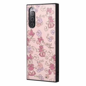 INGREM　Xperia 10 V 『ディズニーキャラクター』耐衝撃ハイブリッドケース ミニーマウスとお花の総柄　IQDXP10M5K3TBMN21