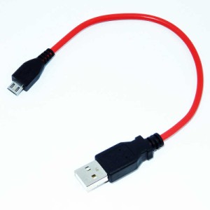 SSAサービス　USB-A ⇔ micro USBケーブル [充電] iQOS/glo対応 レッド [0.15m]　SU2-MC15IG