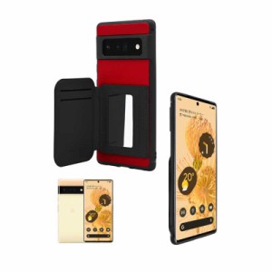 SHIZUKAWILL　Google Pixel6 Pro ケース アイナ Ayna 鏡付ケース スマホケース Red Black レッドブラック　GOPI6PAYRB