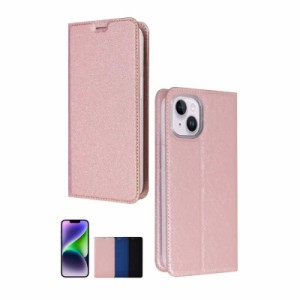 SHIZUKAWILL　iPhone14 スリム 手帳型 スマホケース Rose Pink ピンク色 1個入り　APIP14SLROPI