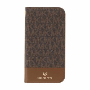 マイケルコース　Case Bicolor with Tassel Charm for iPhone 2021(6.1inch 2レンズ) [ Brown/Camel ]　MKBCBCMFLIP2161