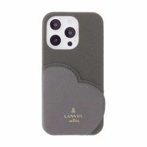 ランバン　Lanvin en Bleu - Slim Wrap Heart Pocket for iPhone 14 Pro ［ Black ］ LANVIN en Bleu ランバン オン ブルー　LBBLKPWIP22