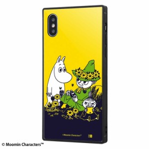 INGREM　iPhone XS / iPhone X 耐衝撃ケース KAKU トリプルハイブリッド ムーミン お花畑　IQAP20K3BMT005