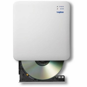 エレコム　ELECOM　スマホ タブレット 用 外付け CD DVDドライブ WiFi ワイヤレス接続 ホワイト　LDRSM5WUVWH