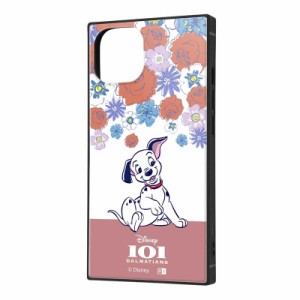 INGREM　iPhone 14 / 13 『ディズニーキャラクター』耐衝撃ハイブリッドケース 子犬 フラワー　IQ-DP36K3TB/DL2