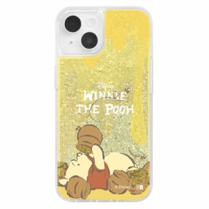 INGREM　iPhone 14 / 13 『ディズニーキャラクター』ラメ グリッターケース プーと沢山のはちみつ　IJ-DP36LG1S/PO38