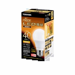 東芝　TOSHIBA　高演色タイプLED電球E26口金A形40W 電球色［E26 /一般電球形 /40W相当 /電球色 /1個 /全方向タイプ］　LDA4LDGS40V1