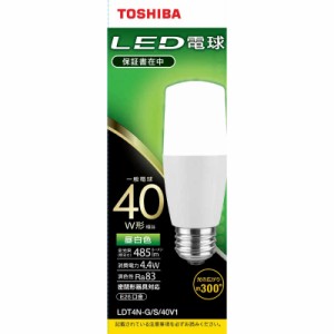 東芝　TOSHIBA　LED電球(T形)40W相当 昼白色 口金E26　LDT4N-G/S/40V1