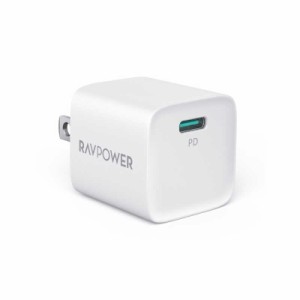 RAVPOWER　RAVPower PD20W USB-C 1ポート 急速充電器 ホワイト 　RPPC1027WH