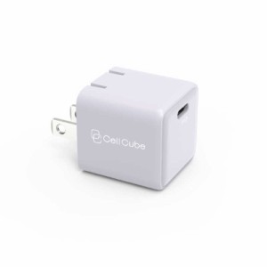 ファンマックスジャパン　Cell Cube 折り畳み式プラグAC充電器 30W/PD 【極小】-LP Cell Cube (セルキューブ) 白藤 [1ポート]　CCAC06LP