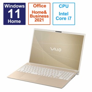 VAIO　ノートパソコン VAIO F16 サテンゴールド [16.0型 Win11 Home Core i7 メモリ：16GB SSD：512GB Office　VJF16190211N