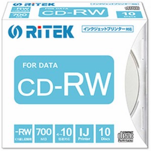 RITEK　CD-RW700.PW10P A データ用CD-RW [10枚/700MB/インクジェットプリンター対応]　CDRW700PW10PA