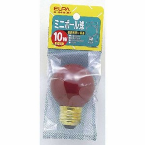 ELPA　電球 ミニボール球 レッド[E26/赤色/1個/ボール電球形]　10WG-84H(R