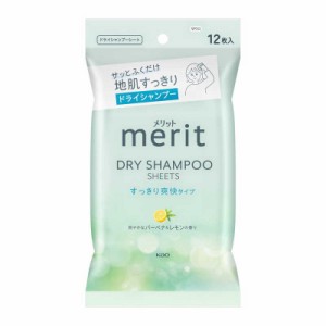 花王　merit メリットDAY+ ドライシャンプーシート 12枚入　