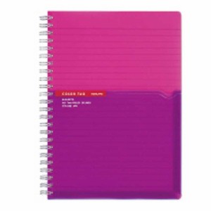 コクヨ　[ノート] ツインリングノート カラータグ Bi-COLOR (普通横罫･A5･90枚) ピンク　CTｽC30P