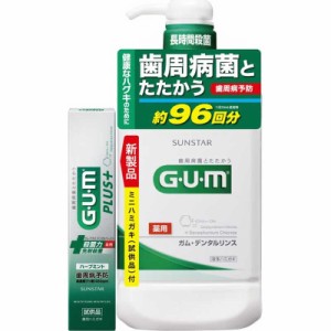 サンスター　ガム(GUM) デンタルリンス (960ml) ＋ ガム(GUM) プラス デンタルペースト ハーブミント (20g)【医薬部外品】　