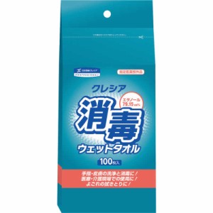 日本製紙クレシア　クレシア 消毒ウェットタオル詰替え 100枚　64125