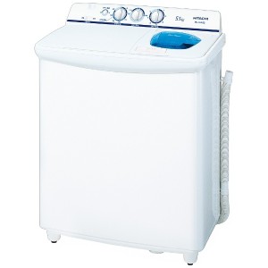 日立　HITACHI　二槽式 洗濯機 青空 洗濯 5.5kg　PS-55AS2-W ホワイト（標準設置無料）