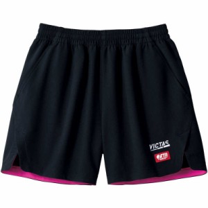 VICTAS　男女兼用 卓球 ユニフォーム インサイド ヘムカラー ゲームパンツ(INSIDE HEM COLOR GP)(150サイズ/) ブラック×ホットピンク　6