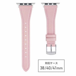 バンビ　apple watch対応ベルト RWM024PU 牛革スコッチガード 38/40/41mm ピンク　RWM024PU