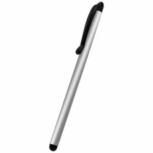 OWLTECH　〔タッチペン:静電式〕　超軽量ストラップホｰル付きスリムタッチペン OWL-TPSE06-SI シルバｰ