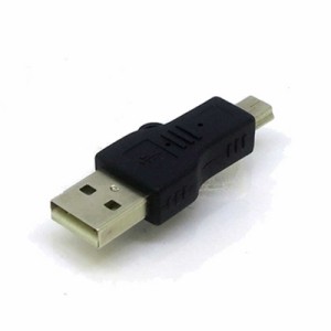 変換名人JAPAN　USB中継変換アダプタ [USB-A オス-オス mini USB] ブラック　CP9002